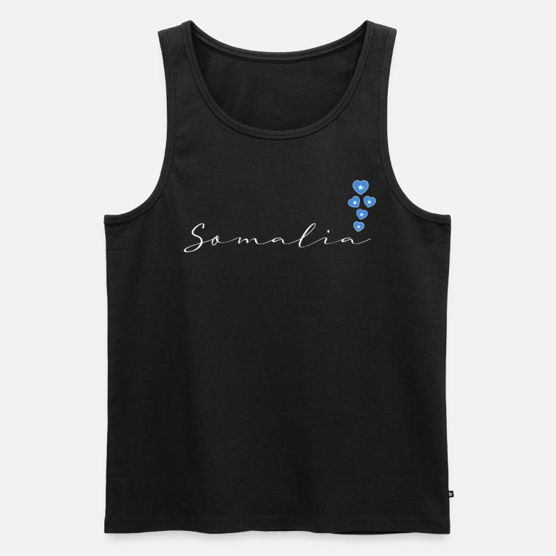 Somalia - Männer Premium Bio Tank Top - Schwarz
