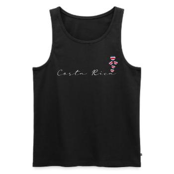 Costa Rica - Men's Premium Organic Tank Top - black - Front - AI Model Male 178 light (178cm)