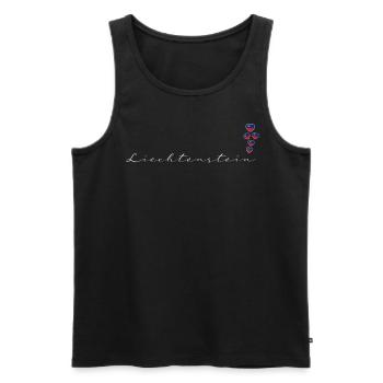 Liechtenstein - Männer Premium Bio Tank Top - Schwarz - Vorne - AI Model Male 178 light (178cm)