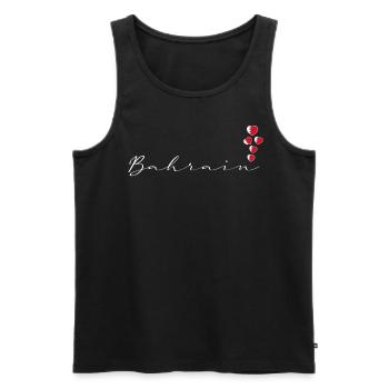 Bahrain - Männer Premium Bio Tank Top - Schwarz - Vorne - AI Model Male 178 light (178cm)