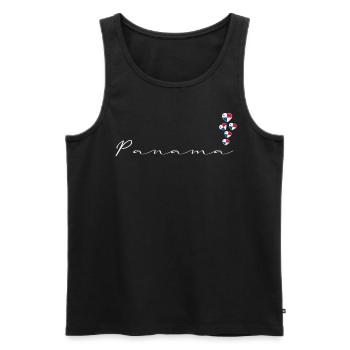 Panama - Männer Premium Bio Tank Top - Schwarz - Vorne - AI Model Male 178 light (178cm)