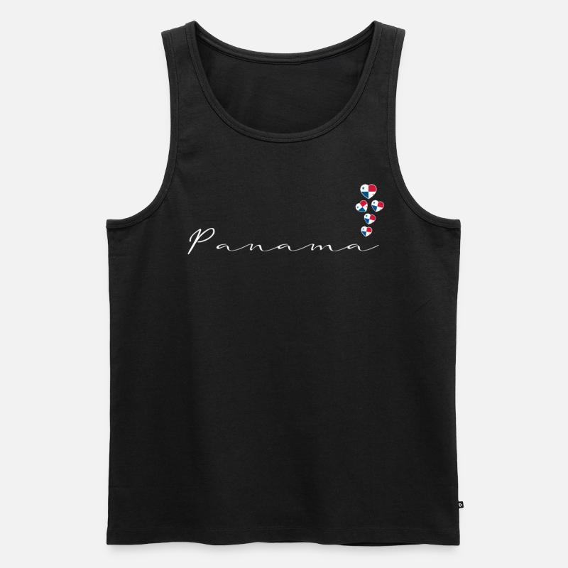 Panama - Männer Premium Bio Tank Top - Schwarz