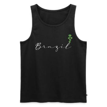 Brasilien - Männer Premium Bio Tank Top - Schwarz - Vorne - AI Model Male 178 light (178cm)