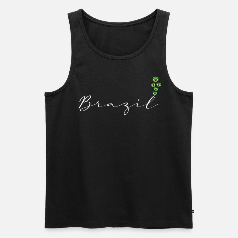 Brasilien - Männer Premium Bio Tank Top - Schwarz
