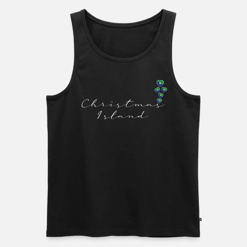 Weihnachtsinsel - Männer Premium Bio Tank Top - Schwarz
