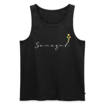 Senegal - Men's Premium Organic Tank Top - black - Front - AI Model Male 178 light (178cm)