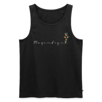 Mozambique - Men's Premium Organic Tank Top - black - Front - AI Model Male 178 light (178cm)
