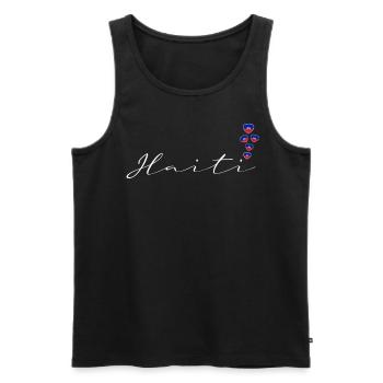 Haïti - Débardeur bio Premium Homme - noir - Devant - Michal (187cm)