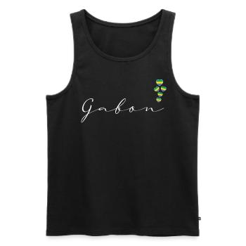 Gabon - Men's Premium Organic Tank Top - black - Front - AI Model Male 178 light (178cm)