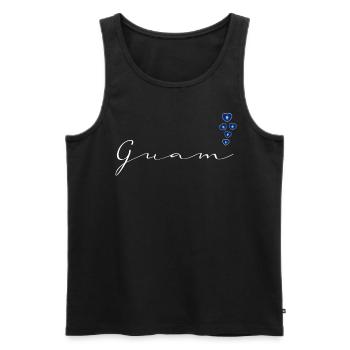Guam - Débardeur bio Premium Homme - noir - Devant - AI Model Male 178 light (178cm)