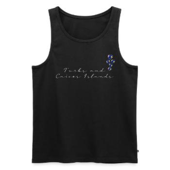 Turks und Caicosinseln - Männer Premium Bio Tank Top - Schwarz - Vorne - AI Model Male 178 light (178cm)