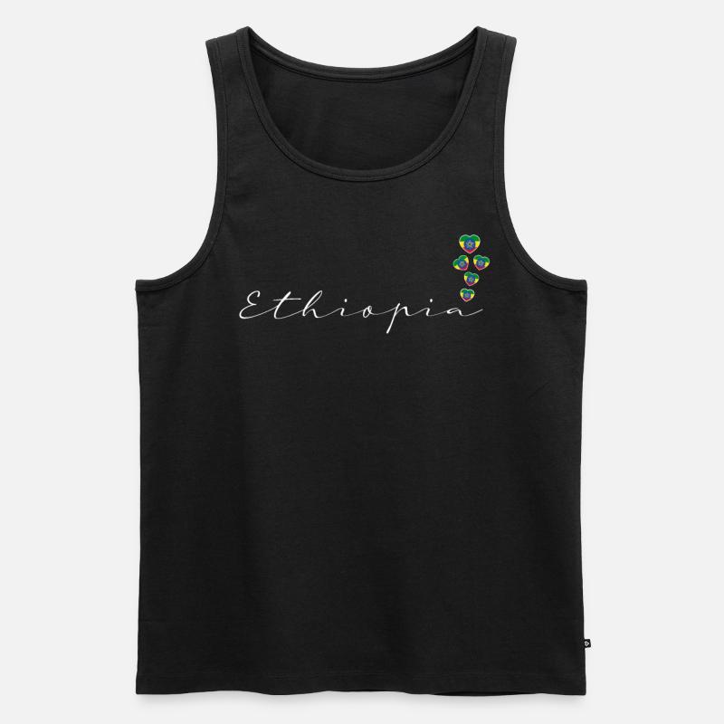Äthiopien - Männer Premium Bio Tank Top - Schwarz