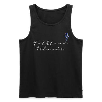 Falkland Islands - Men's Premium Organic Tank Top - black - Front - AI Model Male 178 light (178cm)