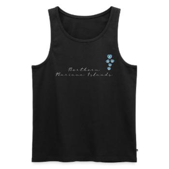 Mariannes du Nord (Îles) - Débardeur bio Premium Homme - noir - Devant - AI Model Male 178 light (178cm)