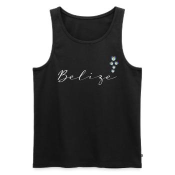 Belize - Männer Premium Bio Tank Top - Schwarz - Vorne - AI Model Male 178 light (178cm)