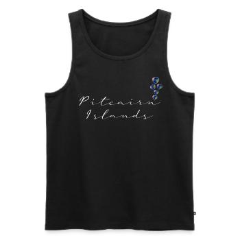 Pitcairn (Îles) - Débardeur bio Premium Homme - noir - Devant - AI Model Male 178 light (178cm)