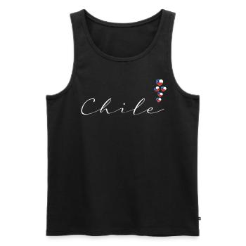 Chile - Männer Premium Bio Tank Top - Schwarz - Vorne - AI Model Male 178 light (178cm)