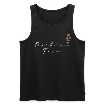 Burkina Faso - Men's Premium Organic Tank Top - black - Front - AI Model Male 178 light (178cm)