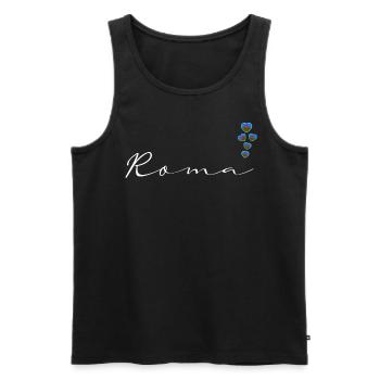 Roma - Débardeur bio Premium Homme - noir - Devant - AI Model Male 178 light (178cm)