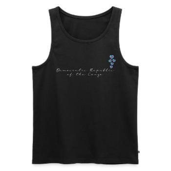 Demokratische Republik Kongo - Männer Premium Bio Tank Top - Schwarz - Vorne - AI Model Male 178 light (178cm)