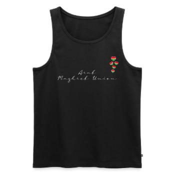 Union des Arabischen Maghreb - Männer Premium Bio Tank Top - Schwarz - Vorne - AI Model Male 178 light (178cm)
