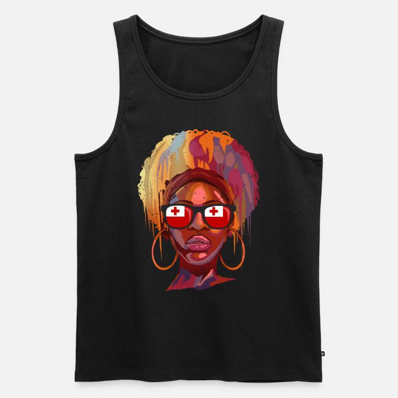 Tonga - Männer Premium Bio Tank Top - Schwarz