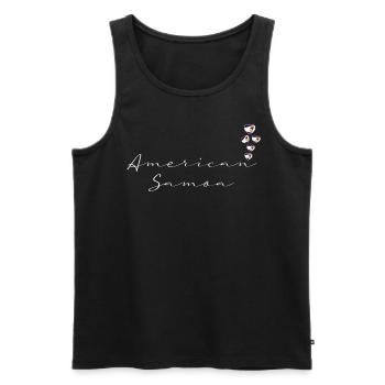 American Samoa - Men's Premium Organic Tank Top - black - Front - AI Model Male 178 light (178cm)