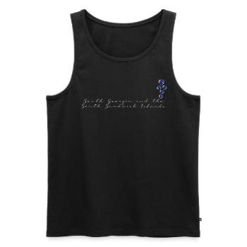 Géorgie du Sud et les îles Sandwich du Sud - Débardeur bio Premium Homme - noir - Devant - Michal (187cm)