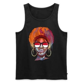 Monaco - Männer Premium Bio Tank Top - Schwarz - Vorne - AI Model Male 178 light (178cm)