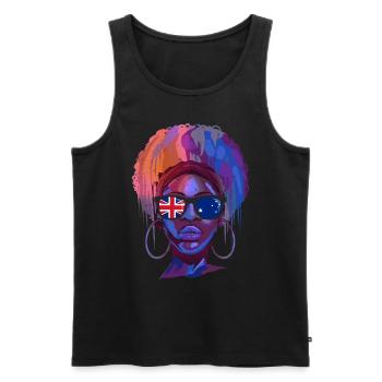 Australien - Männer Premium Bio Tank Top - Schwarz - Vorne - AI Model Male 178 light (178cm)