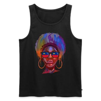 Liechtenstein - Männer Premium Bio Tank Top - Schwarz - Vorne - AI Model Male 178 light (178cm)