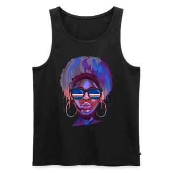 Cape Verde - Men's Premium Organic Tank Top - black - Front - AI Model Male 178 light (178cm)