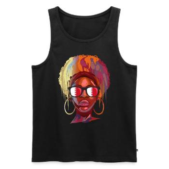 Bahrain - Männer Premium Bio Tank Top - Schwarz - Vorne - AI Model Male 178 light (178cm)