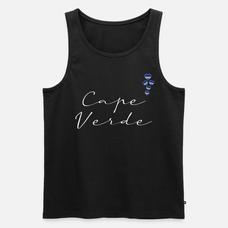 Kap Verde - Männer Premium Bio Tank Top - Schwarz