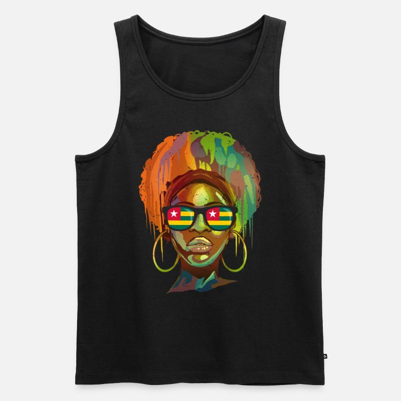 Togo - Männer Premium Bio Tank Top - Schwarz