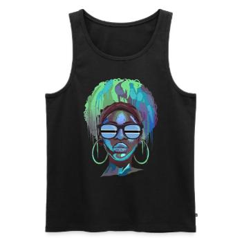 Botswana - Men's Premium Organic Tank Top - black - Front - AI Model Male 178 light (178cm)