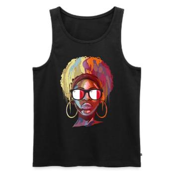 Malta - Men's Premium Organic Tank Top - black - Front - AI Model Male 178 light (178cm)