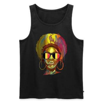 Belgien - Männer Premium Bio Tank Top - Schwarz - Vorne - AI Model Male 178 light (178cm)