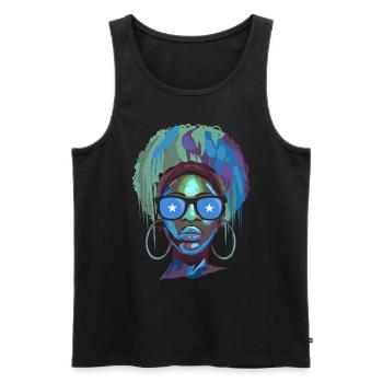 Somalia - Men's Premium Organic Tank Top - black - Front - AI Model Male 178 light (178cm)