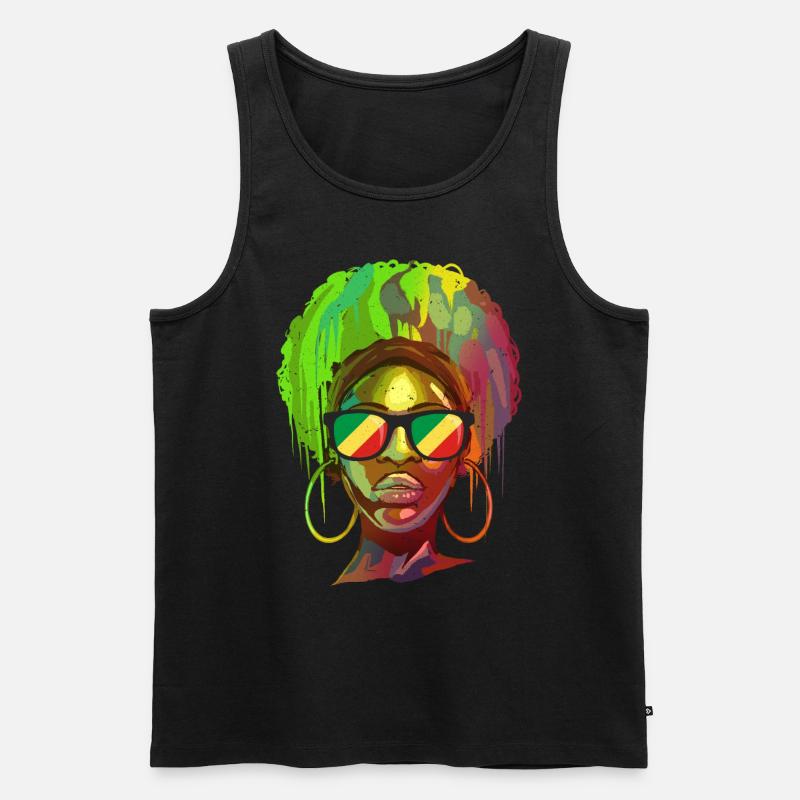 Kongo Republik - Männer Premium Bio Tank Top - Schwarz