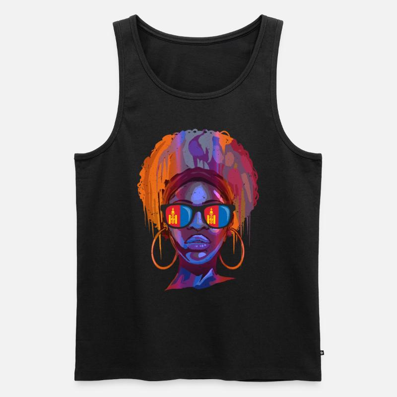 Mongolei - Männer Premium Bio Tank Top - Schwarz