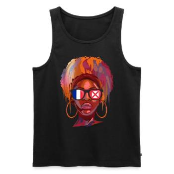 Wallis und Futuna - Männer Premium Bio Tank Top - Schwarz - Vorne - AI Model Male 178 light (178cm)