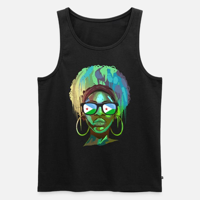 Dschibuti - Männer Premium Bio Tank Top - Schwarz