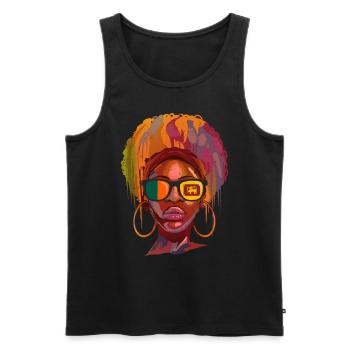 Sri Lanka - Männer Premium Bio Tank Top - Schwarz - Vorne - AI Model Male 178 light (178cm)
