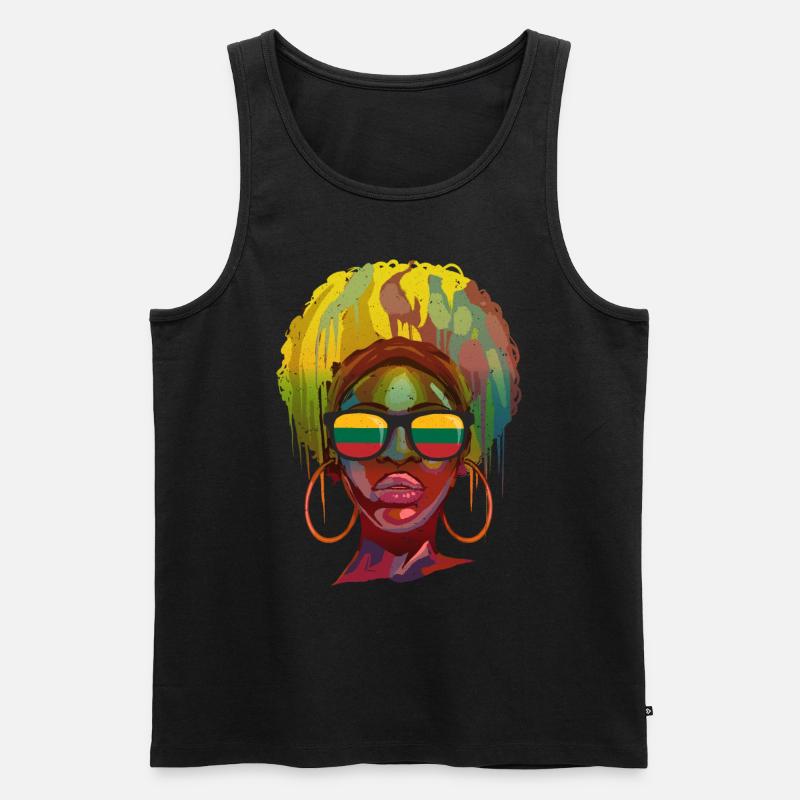 Litauen - Männer Premium Bio Tank Top - Schwarz