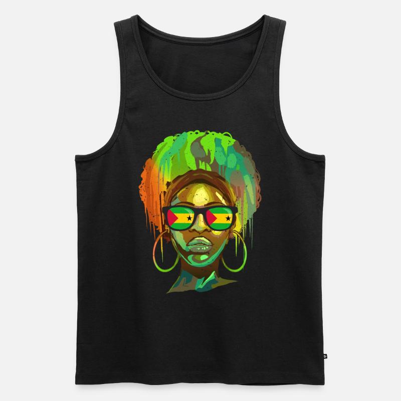 São Tomé und Príncipe - Männer Premium Bio Tank Top - Schwarz