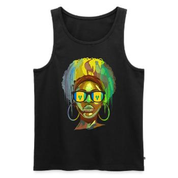 St. Vincent und die Grenadinen - Männer Premium Bio Tank Top - Schwarz - Vorne - AI Model Male 178 light (178cm)