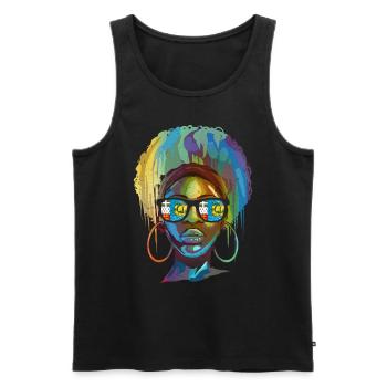 St. Pierre und Miquelon - Männer Premium Bio Tank Top - Schwarz - Vorne - AI Model Male 178 light (178cm)