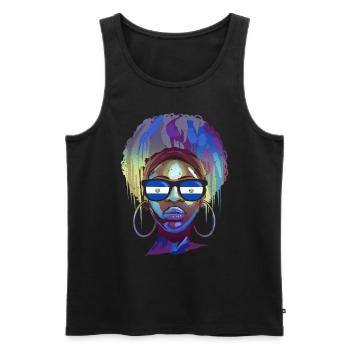 El Salvador - Männer Premium Bio Tank Top - Schwarz - Vorne - AI Model Male 178 light (178cm)