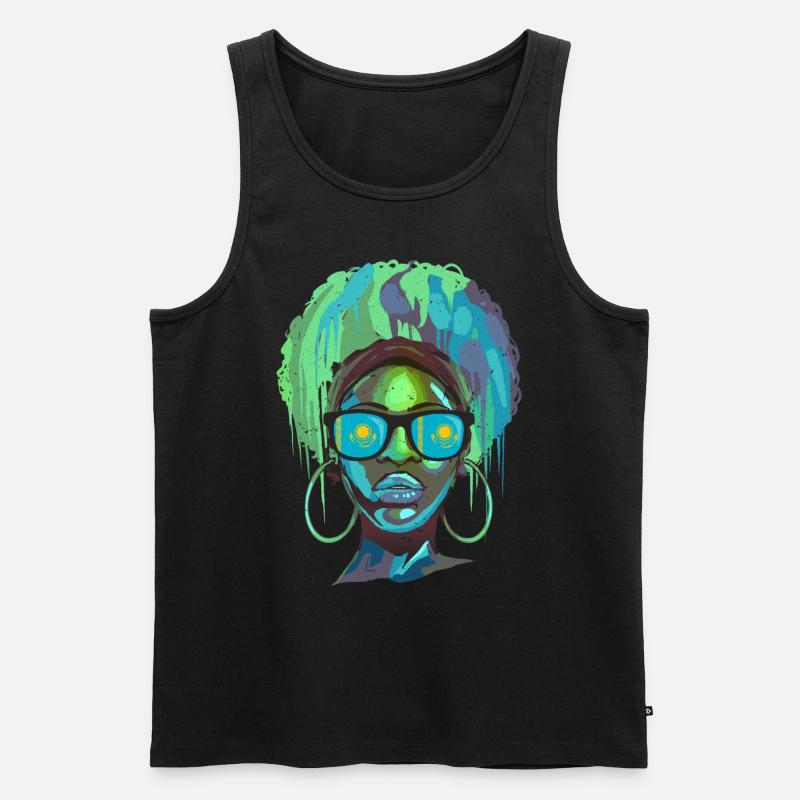 Kasachstan - Männer Premium Bio Tank Top - Schwarz